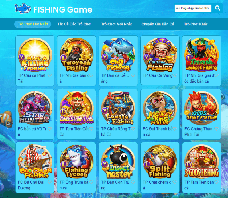 Sảnh game bắn cá online siêu kịch tính